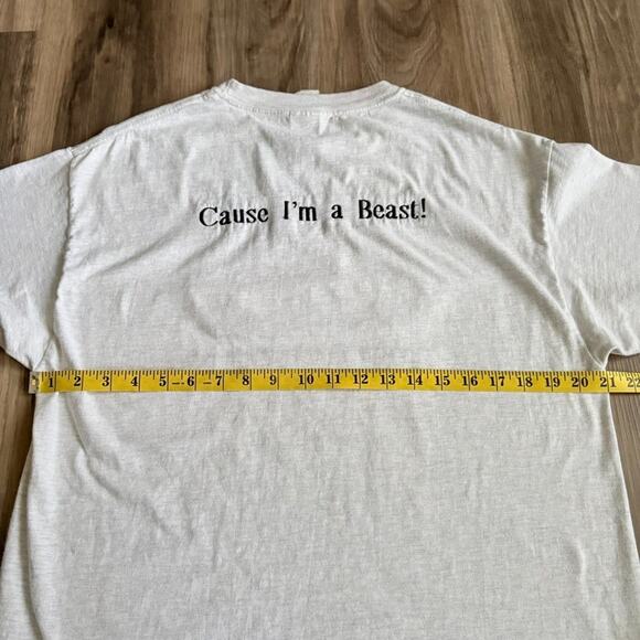 Vintage Quote T-Shirt Funny Size L Gray Hope You Like Animals Gray WORN - Picture 8 of 9